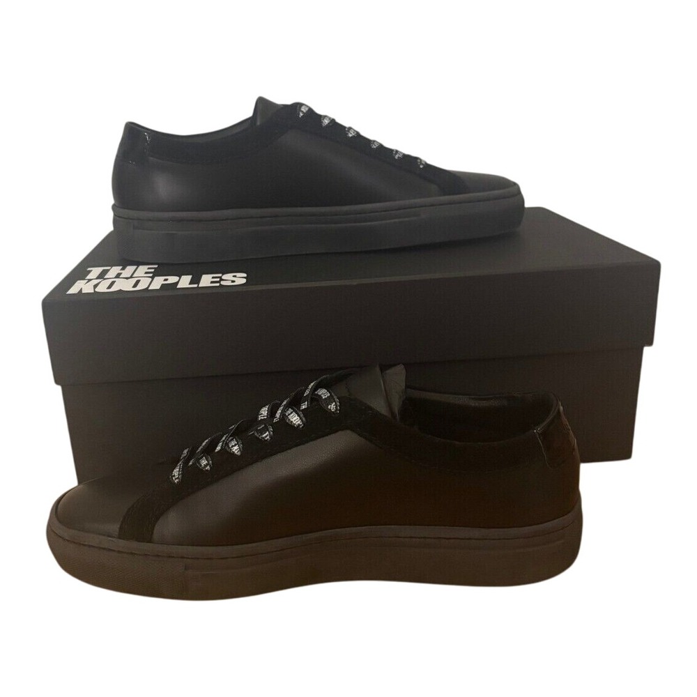 The Kooples NIB Women's Black Leather Sneakers FR 39/ US 8 MSRP $295
